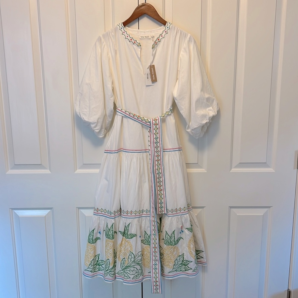 Roller rabbit Vallonia dress, size small, nwt, pineapples